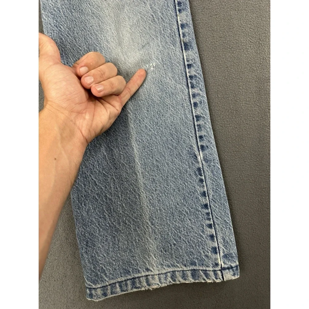 Vintage 90s Levis 517 Jeans Men 36x30 Blue Bootcut Orange Tab Distressed USA